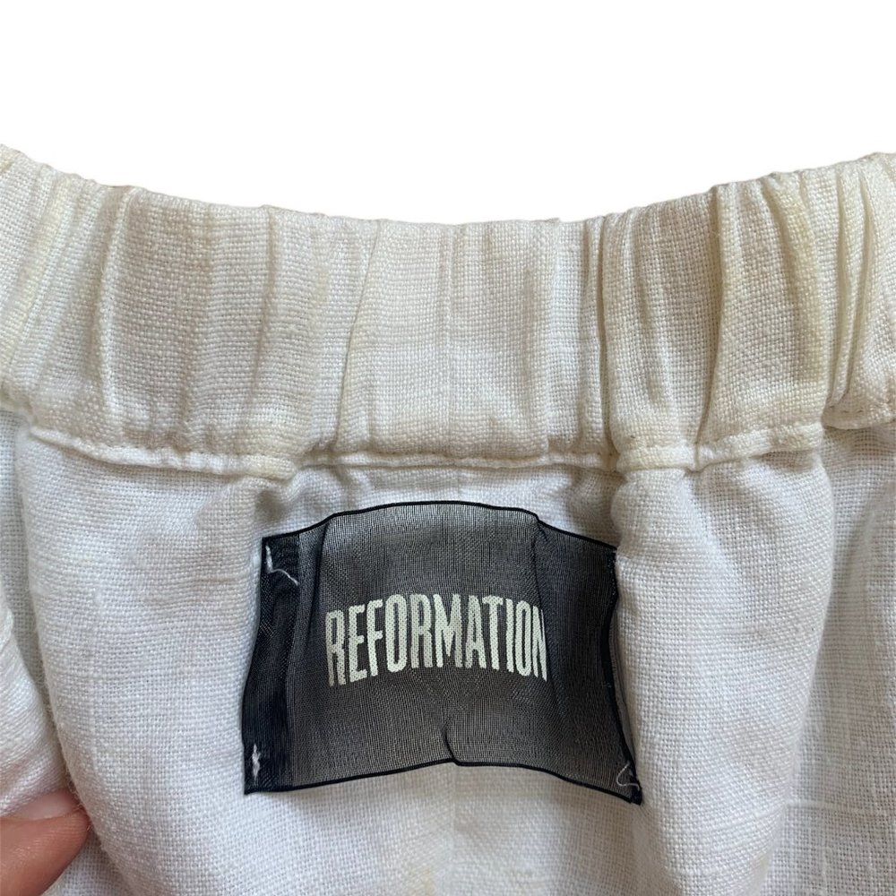 Reformation White Linen Blend Dress - Picture 2 of 6
